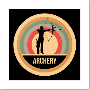 Retro Vintage Archery Gift For Archers Posters and Art